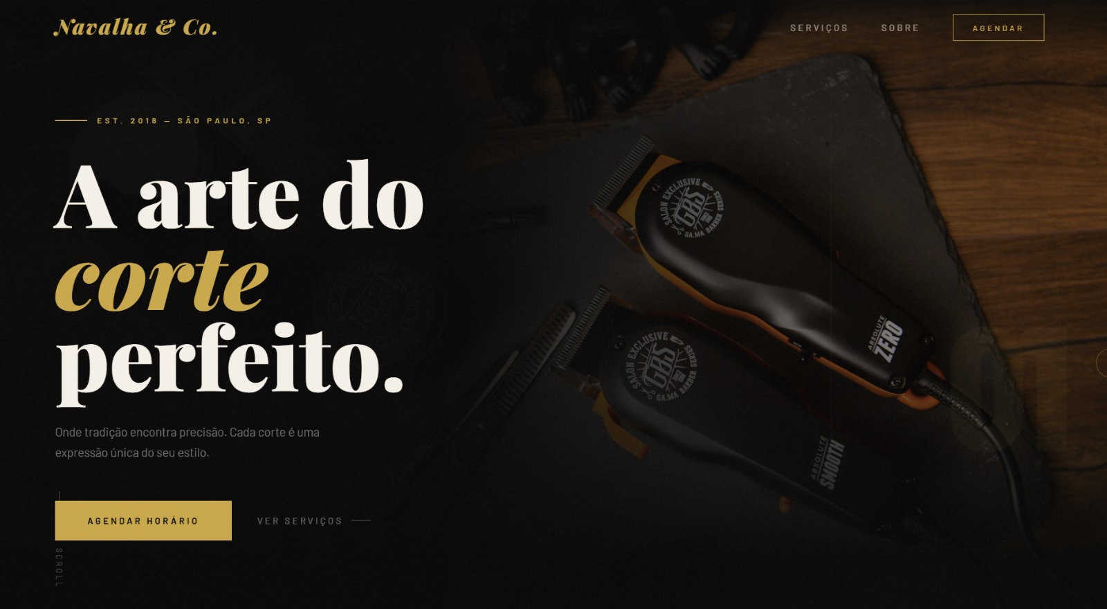 Landing Page Barbearia
